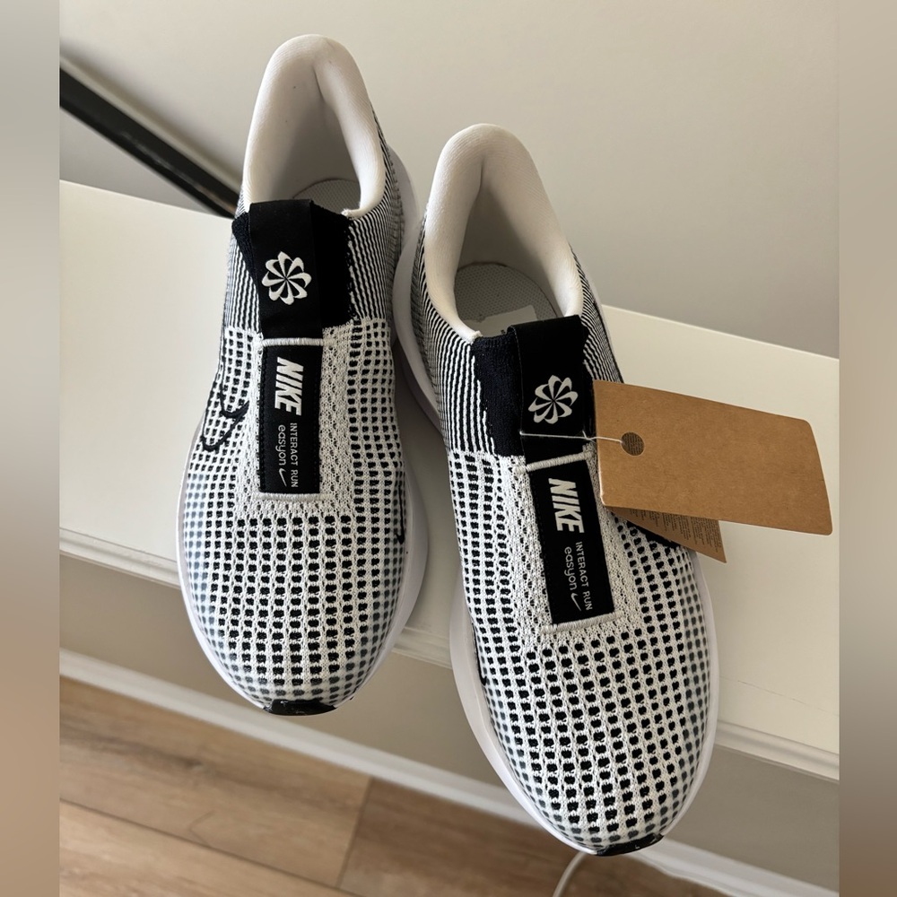 Nike Black and White Slip-On Sneakers